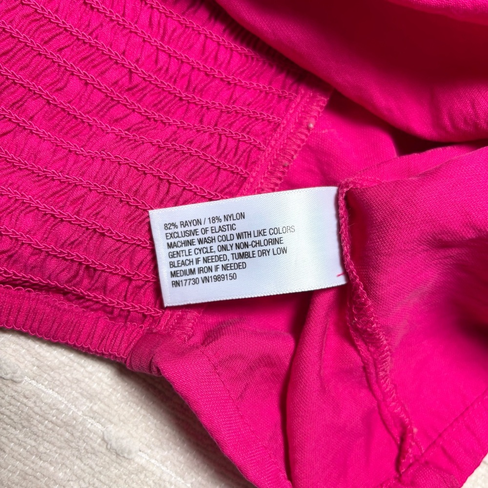 A New Day Women's Long Balloon Sleeve Ruched Front Top Pink Size XL - Picture 6 of 10